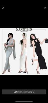 Product Review of T326 Đầm body Dự Tiệc Dáng Dài Cổ Đổ Chất Thun Gân Co Giãn Nhung Women from K** h**n 0**6 0