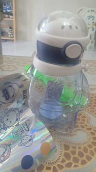 Product Review of Bình uống nước phi hành gia 700ml hottrend, cốc uống nước cao cấp có nắp mở kèm ống hút silicon an toàn from T** A** ❤** 0