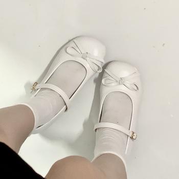 Product Review of Giày Nữ Đế Cao Mũi Tròn 3p Da Mềm Buộc Nơ Điểm Nhấn Gót 3-5cm - Shoes from ** 0