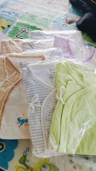 Product Review of Little Home Baby เสื้อผูกหน้าเด็กทารก ผ้าคอตตอน เสื้อป้ายแบบผูกหน้าเด็กแรกเกิด 0-3 เดือน from 💚**🩷 1