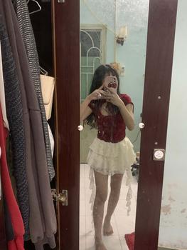 Product Review of [SB43] Sét bộ nữ 2 món áo tay ngắn đan dây và chân váy ren tua rua có quần bí trong Nữ Women Voi Thun Top Sen from k**i 0