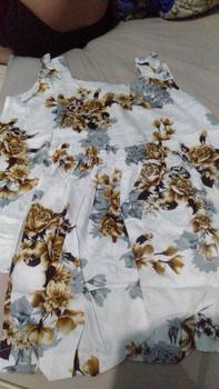 Product Review of 286 Setelan Pendek Canse Kancing Abstrak Corak Bunga Katun Twill Halus Rayon Wanita Baju Motif Cantik from I**a N**r F**i 0