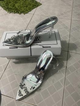 Product Review of LOVIIECORNER GIÀY CAO GÓT MŨI NHỌN SLINGBACK - FORM BÉ - GUỐC NỮ QUAI TRONG ĐÍNH ĐÁ SANG TRỌNG GÓT ĐŨA 9 PHÂN - G240870 from Y**n 2