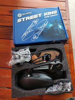 Product Review of Street King Side Mirror V1 Fully Cast Alloy Adjustable HD Lens 14*8cm LTO Passed Universal Surfy Motorcycle from H**E 1