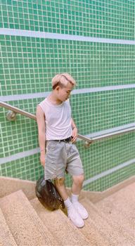 Product Review of LIGHT LEAL SHORT - Quần short jeans rách đùi form ống rộng from C**u B** 0