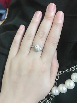 Product Review of Nhẫn Bạc nữ Full Moissanite chủ 6 li xi vàng trắng 18k - mã N61 from T**h 1