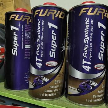 Product Review of แพ็ค3ขวด น้ำมันเครื่องสังเคราะห์ 100% บางจาก ฟูริโอ ซุปเปอร์ 1 BCP FURiO Super 1 4T Synthetic SAE 10W-40 ขนาด 0.8 ลิตร from ช**️ 0