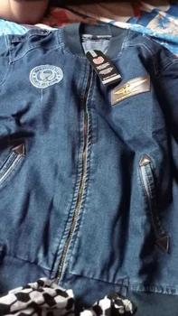 Product Review of Jaket Bomber Model Resleting Simple & Elegan  Tersedia Warna Biru Muda & Biru tua Jeans Denim Nyaman Panjang Keren Top Pria Wanita from p**i 0