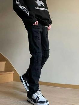 Product Review of Life cycle Quần Jean Rách Tua Rua Phong Cách Mỹ Dành Cho Cặp Đôi, Xu hướng, Quần Ống Loe Siêu Nhỏ, quần jeans nam，quần màu đen boy phố，rock revival chính hãng，boyfriendjeans，cao cấp，bonkers，shiny Menswear Pants from T**h P**n D** 2