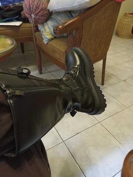 Product Review of PINKEY P052 Sepatu Boots Wanita Sepatu Martin Tinggi Sebetis Shoes from e**e 2