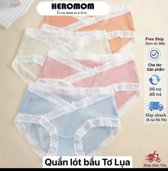 Product Review of Quần lót bầu chất Tơ Lụa thiết kế cạp chéo tránh chạm vết mổ co giãn đáy kháng khuẩn bigsize from ✿**✿ 0