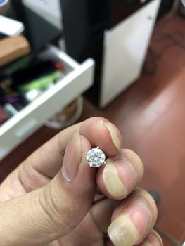 Product Review of Bông Tai Bạc 925 Xi Kim 4 Chấu [ Chuôi Đẩy ]  Đính Viên Chủ Moissanite 3mm - 8mm EX060 Hà Tuấn Jewelry from C**t 0