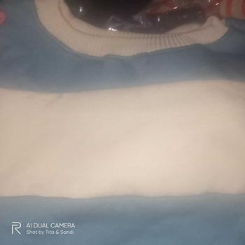 Product Review of SWEATER STRIP OVERSIZE CROOPE SWEATER TWOCOLOUR STRIP WANITA Baju Crop from r**a 0