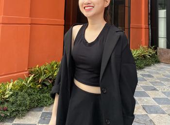 Product Review of Áo Ba lỗ Nữ Áo Croptop Cotton Mềm Mịn Kèm Mút Đệm Ngực Dáng Ngắn Siêu Hot Hàng QC Loại 1 Màu Đen, 5 Màu Kem Đệm Lót Women Thun áo croptop cóáotrong from A**h N**c 0