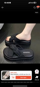 Product Review of DÉP QUAI NGANG Kẻ Karo MÀU KẺ ĐEN CHUẨN 2024 from k** t**0 0