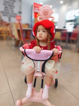 Product Review of รถเข็นเด็กรุ่นล่าสุด แถมเบาะ เบาะใหญ่ แบบ4ล้อ สามารถล็อกล้อได้ พับเก็บได้ PUล้อใหญ่ น้ำหนักเบา รับน้ำหนักได้30kg. รุ่น：TC16 from อ**า 2