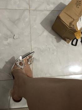 Product Review of (FORM NHỎ- LẤY LÊN 1 SIZE)Giày cao gót phale đá mặt trời bít mũi 9cm/7cm HALEY STORE mika trong suốt đi chơi đi tiệc đi làm đám cưới kỉ yếu from c**f 0