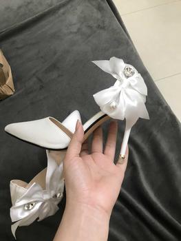 Product Review of N53 Giày cao gót gắn nơ lụa xoàn chéo , gót ngọc cao 9cm Shoes Nữ ( lùi 1sz ) from N**n v** t** 1
