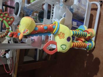Product Review of Soft Giraffe Animal Handbells Rattles Plush Infant Baby Development Handle Toys WIth Teether Baby Toy for Newborn Gifts Hanging Baby Plush Toys from L**a 0