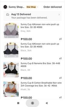 Product Review of Sunny Cup A|Korean non-wire push up bra Size: 32-38 #888 from c**🦋 0
