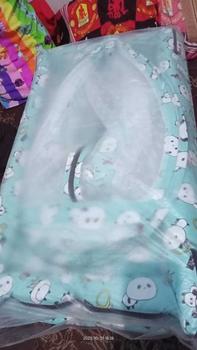 Product Review of kasur bayi plus klambu motif panda biru Bayi Baru lahir Bayi Balita Cewek Cowok bantal empuk guling tenda Tidur Kelambu from ～**u 1