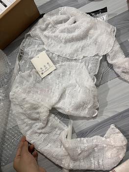 Product Review of Áo khoác cardigan croptop dài tay nữ vải len lưới hoa xuyên thấu khoác áo kiểu đầm hở sang chảnh G649 Nhung Women Ren Viền Ren Màu Đen Voi from Q**h A** ** 1