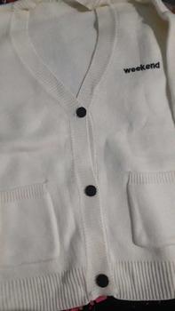 Product Review of Áo cardigan thêu chữ Weekend trắng / đen / xám / nâu from T**n N**c T**💥 2