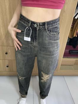 Product Review of YURI JEANS - (Vải QCCao Cấp) Quần Jeans Baggy Màu Dơ Bụi Rách Gối Chất Mền Mịn Dài94cm Nữ Pants from H**h P**1 3
