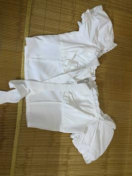 Product Review of Áo Cánh Mỏng Cổ Vuông, Phong Cách Cổ Điển Pháp, Tay Phồng Buộc Dây Dành Cho Mùa Hè Của Phụ Nữ, Màu Trơn Áo Crop Top Thanh Lịch from H**n r**n t**g 1** 1