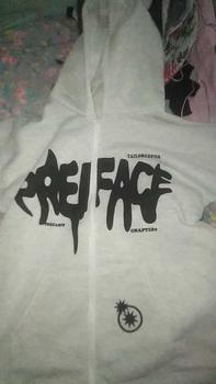 Product Review of Áo nỉ hoodie form rộng tay bồng phối vai Nữ Top Women in 2 mặt - Chữ Chảy from D** 0
