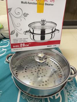 Product Review of Xửng hấp inox 2 tầng, Xửng Hấp 2 Tầng đa năng 28cm, cao cấp nắp kính, cách thủy tiện lợi from T**8 1