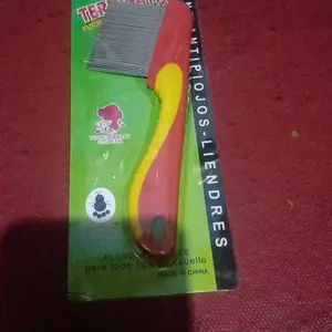 Sisir Logam / Sisir Kutu dan Ketombe /Serit Logam Gagang Panjang