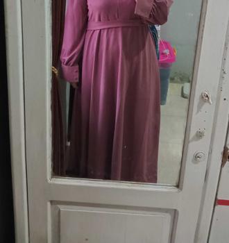 Product Review of READY STOCK GAMIS AIRFLOW LENGAN BALON SIZE XL LD 120 crinkle muslim dress Wanita Panjang from K**n 1