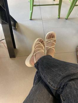 Product Review of EROSSKA - Giày sandal nữ đế xuồng dây quai mảnh cao 6cm màu nude - SB014 from H**p 1