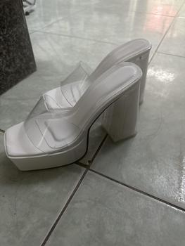 Product Review of (lùi size chân gầy)Dép Guốc nữ 12p -cao gót mũi vuông quay ngang trong mềm đúp trước 3cm. from t**3 1