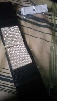 Product Review of Gesper Cewek Ikat Pinggang Lebar Sabuk Wanita Belt obi Fashion Branded Korea Panjang Import Silver Hitam Karet from A**f s**s a** 0