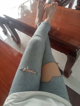 Product Review of Quần jean nữ rách to lưng cao ôm dáng chất vải dày dặn co giãn 4 chiều Pants Women Denim khóa kéo croptop from ** 0