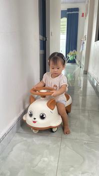 Product Review of Xe lắc chòi chân hình CON MÈO có nhạc đèn cho bé yêu Đồ Chơi xe  trượt xe  nước xe  5 xe  một xe  mô from 🍀**n M** L**🍀 0