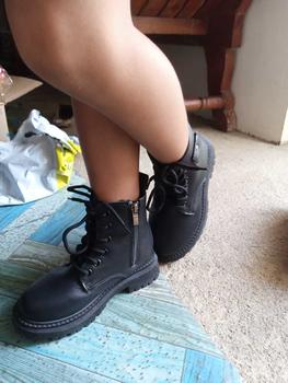 Product Review of ABC fashion zip boots for kids girls no heel ankle boots for kids  size 25-36 Ankle Black Round Toe from g**n 2