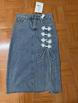 Product Review of Chân Váy Chữ A, Chất Liệu Denim, Dành Cho Nữ, Mỏng Mùa Hè, Cạp Cao Dài Trung Bình Chân Váy Bodycon, Tôn Dáng, Xẻ Bên, Hàng Mới Về 2024 from L**g 1