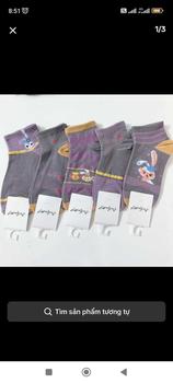Product Review of Sét 5 đôi tất cotton nữ cổ ngắn màu tối thêu gấu nâu (TNU105) Women from H**2 0