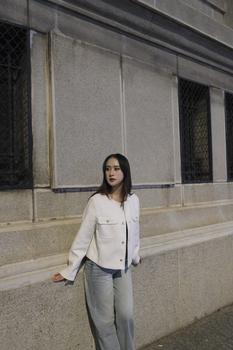 Product Review of Quần jeans nữ Ống suông Vải Qc phối thêu thỏ màu xanh nhạt basic (S-2XL) Q1339 dài 105cm Women from A**ư 0