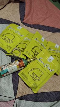 Product Review of Mabello 5 Pouch Minuman Serbuk Lemon   glutathione Drink/ Free Sabun Cair/Bubuk/ Powder from P**k 0