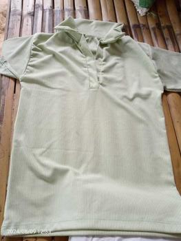 Product Review of Ayel Fashion Korean Collar T Shirt V Neck Tops Short Sleeve from a** 1