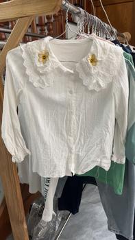 Product Review of Áo Sơ Mi Cổ Búp Bê Ren Phong Cách Hàn Quốc Cho Bé Gái, Hàng Mới Về Mùa Xuân Và Mùa Thu 2024, Áo Cardigan Mặc Trong Màu Trắng Cho Em Bé, Áo Dài Tay from g**3 0