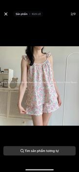 Product Review of Nersin-Bộ lửng mặc nhà cổ trụ tay ngắn phối màu chất liệu xô muslin cao cấp from u**0 0