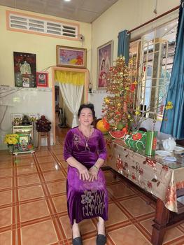Product Review of ĐẦM NHUNG TRUNG NIÊN ĐÍNH ĐÁ KIM SA  #VH059 ,SANG CHẢNH QUÝ PHÁI TẶNG BÀ, TẶNG ME YÊU Nữ Women Dress Kim Tuyến Xanh Rêu from k**a 1