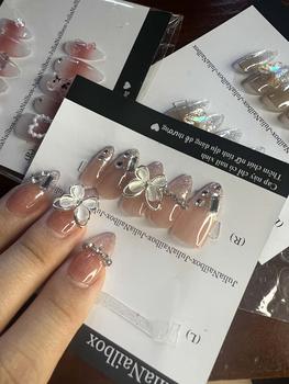 Product Review of JuliaNailbox Mã 478 Móng tay giả thiết kế thủ công, sơn gel ( tặng kèm keo, miếng dán, dũa, bông cồn ), gắn dễ dàng, tiện lợi có thể tái sử dụng from L**x 1