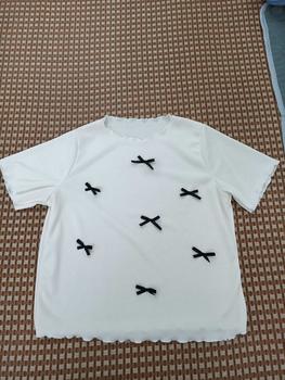 Product Review of Áo thun nữ baby tee đính nơ sang chảnh hottrend 2024 new best seller vải thun tăm co dãn bốn chiều dày dặn. Top from K**h 0