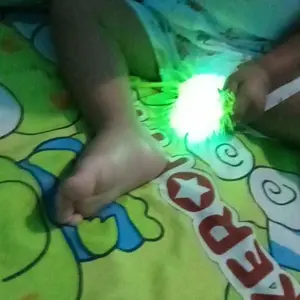 [COD] OFM M289 Mainan Anak Ubur Bola Duri Lampu Yoyo Karet Warna Warni Anti Stres Beraneka warna